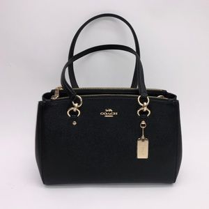 New COACH  Handbag Tote Black Gold Shoulder Strap
